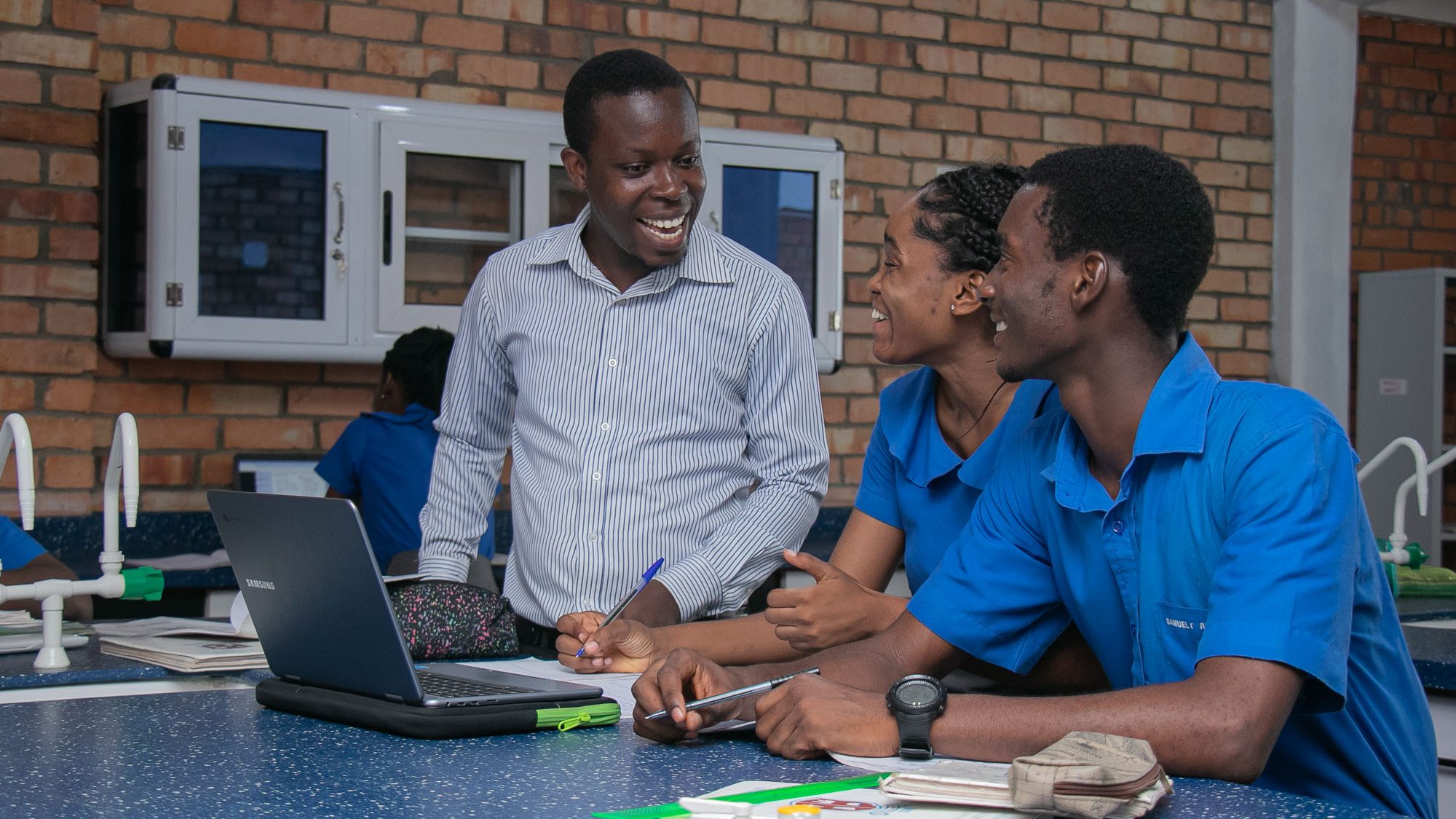 Students in the Lab with teacher